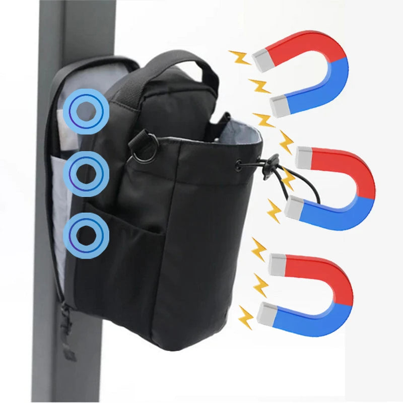 Magnetic Gym Bag with Phone Pocket & Bottle Holder