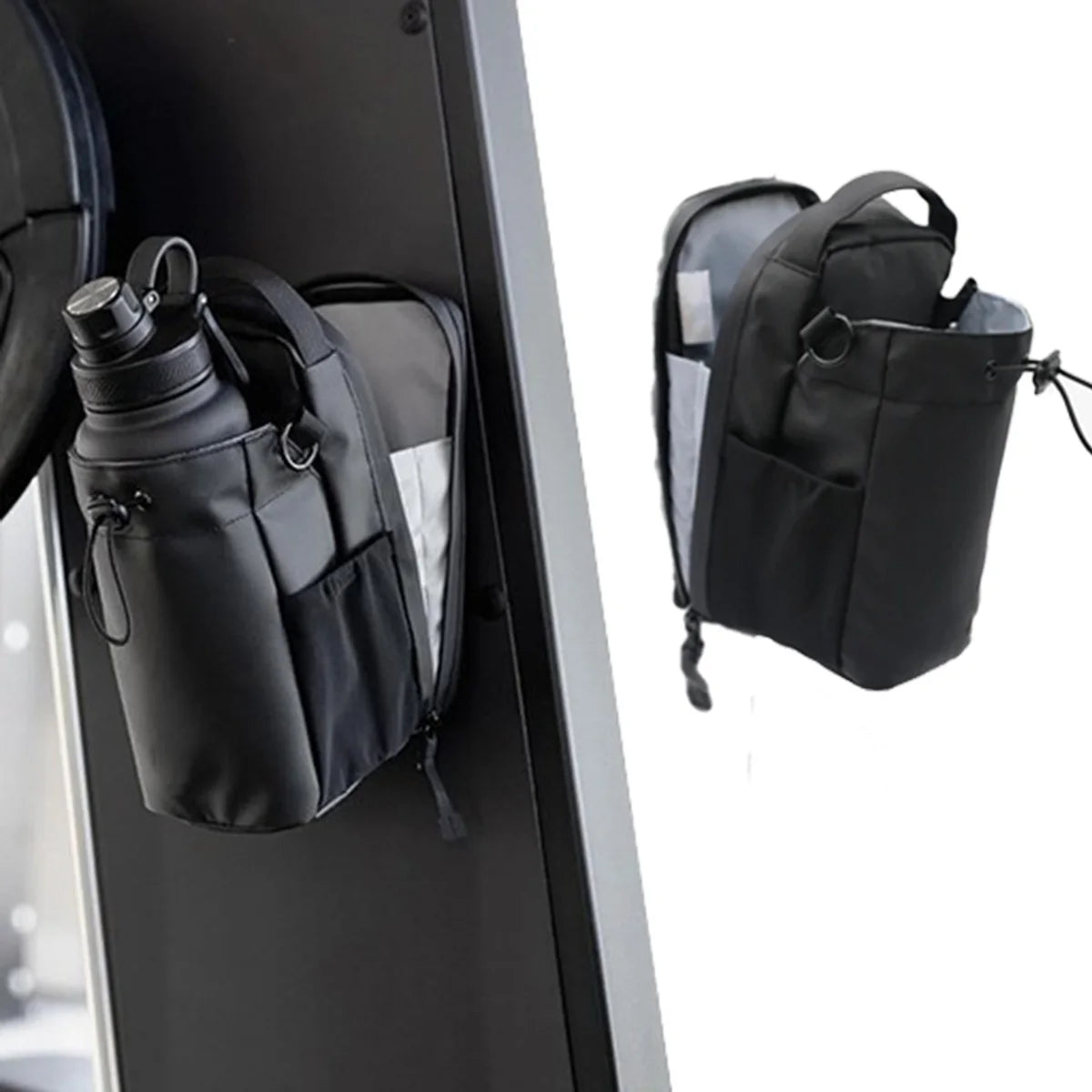 Magnetic Gym Bag with Phone Pocket & Bottle Holder